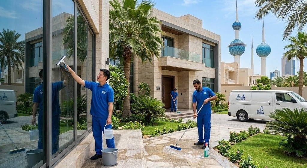 فريق عمل محترف يقوم بأعمال تنظيف وتعقيم المنازل بدقة وأمان باستخدام أحدث المعدات والمواد الفعالة ضمن خدمات تنظيف منازل حي ظهرة لبن لضمان بيئة صحية ونظيفة وراحة العملاء.